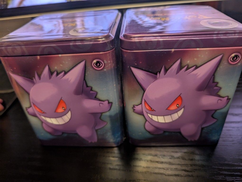 Two Psychic Stackable Tins Pokemon TCG