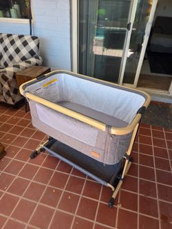 Bed side bassinet with mattress $80