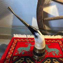 Adorno Antiguo Tarro Montado Bronce 