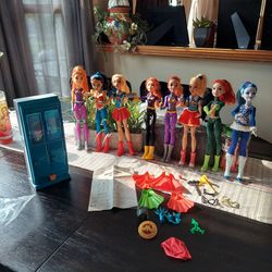 DC SUPER HERO BARBIES  DOLLS  USED GOOD  $120