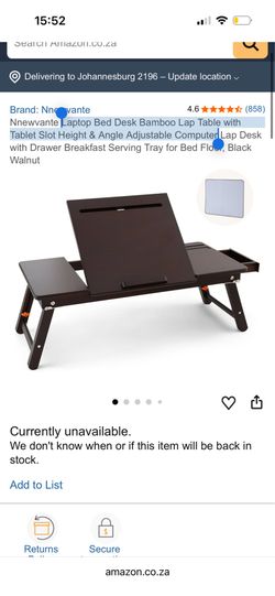 Laptop Bed Desk Bamboo Lap Table