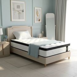 🎄Xmas Sale🎄Homy Casa Luna Twin Mattress Hybrid Memory Foam Bedroom Home Use