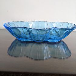 Dell Glass Company / Blue Tulip Bowl 