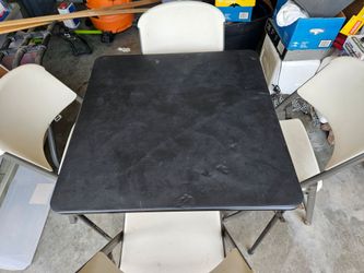 Card table and 4 "lifetime" Chairs