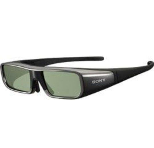 Sony TDG-BR100 Adult Size 3D Active Glasses, Black 2 Pair Set And One Pink Colored Kid Set