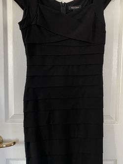 White House Black Market Sleeveless Black Slimming Dress