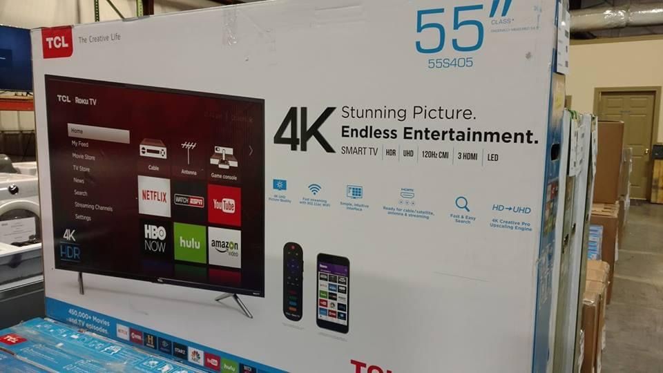 New 55 Roku Tcl 4K Smart Tv $250.00