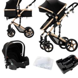 Supperbebe 3 in 1 Baby Travel System - Black Gold