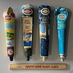 (4) Kona Brewing Beer tap handles Big Wave Hawaii All 4 included Won’t Separate 