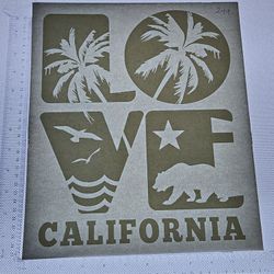 Iron On Heat Transfer  Good For T-shirts Sweaters Jackets T Shirt Design Size Is About 12x10  California Love  #249