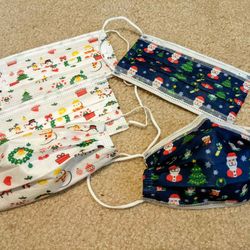Disposable Christmas Masks - set of 10 or more (brand new)