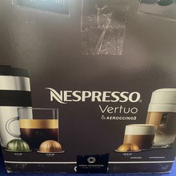 Nespresso Vertuo Matte Black & Aeroccino3 Milk Frother