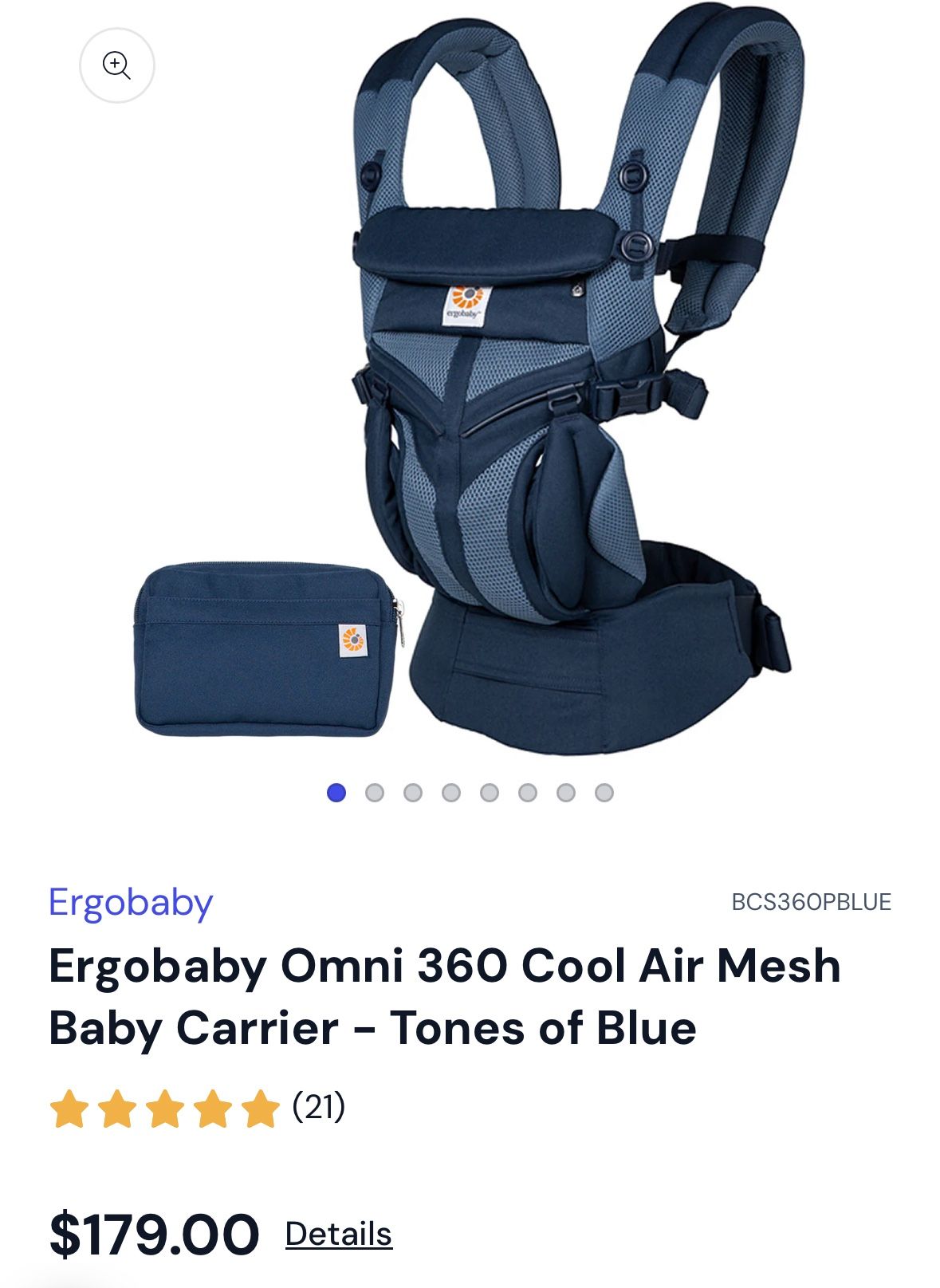 Ergobaby Omni 360 Cool Air Mesh Baby Carrier - Tones of Blue