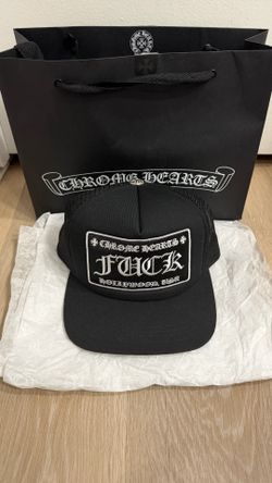 Chrome Hearts F*CK Hollywood Black Trucker Hat