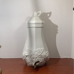 Vintage Samovar. China From Red Cliff Ironstone.W/Brass Spicket Does Not Function Wall Decor Display Only 15“ X 8 1/2“ L11