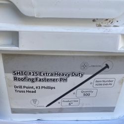 500-count container of 6-inch OMG Extra Heavy-Duty #15 Roofing Fasteners
