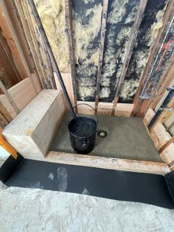 Shower Pan With Bench