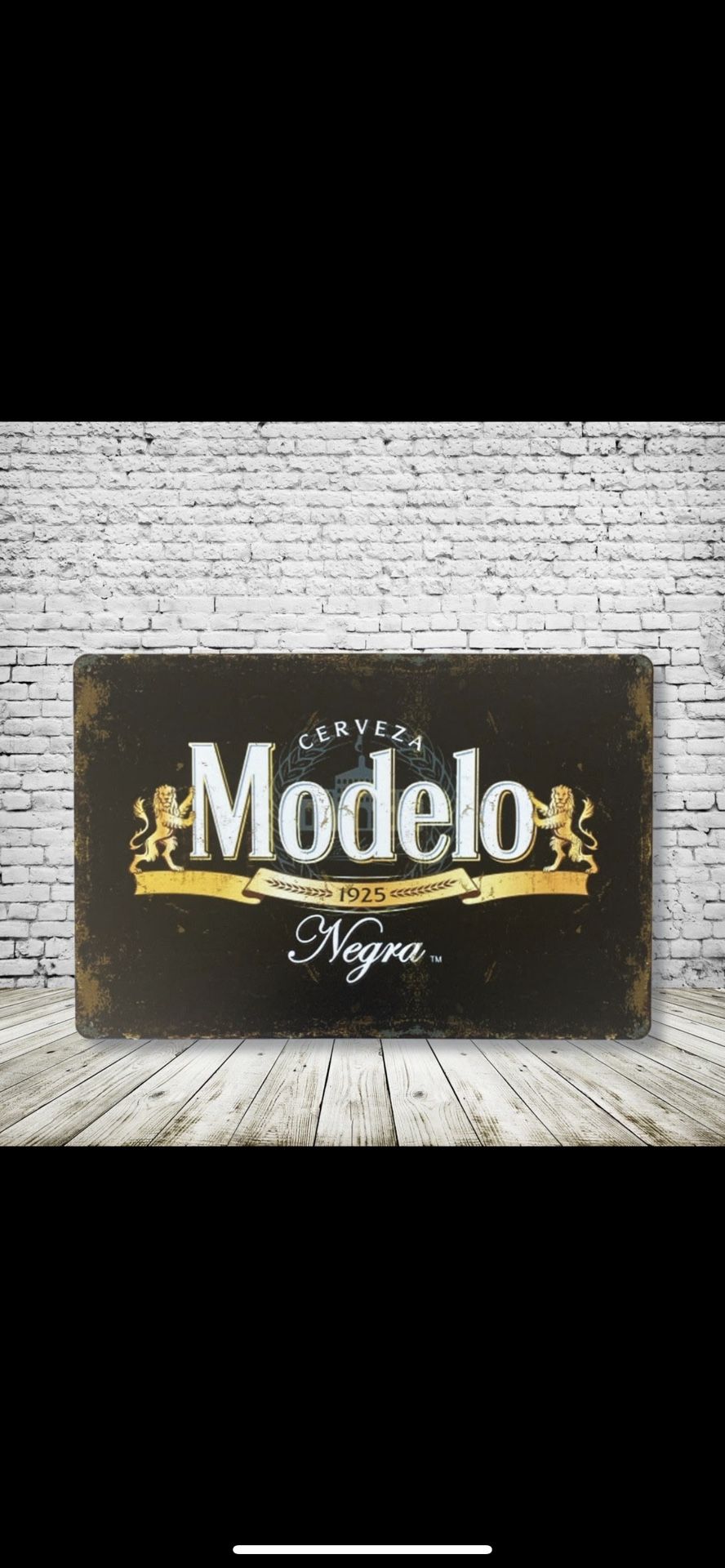Modelo Vintage Style Antique Collectible Tin Metal Sign Wall Decor