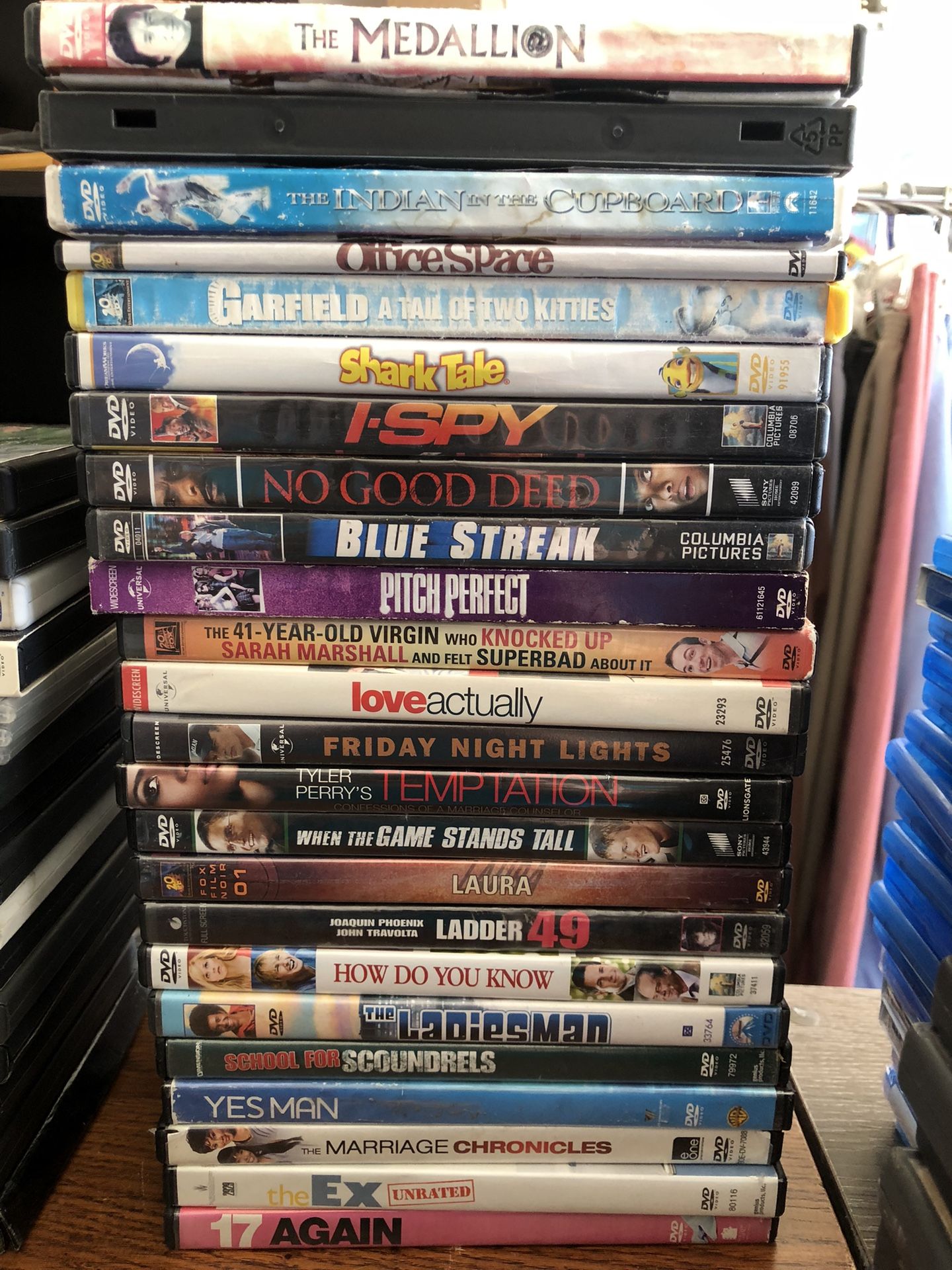 Mixed DVDs $1. Ea. Buy 3 Get 1 Free