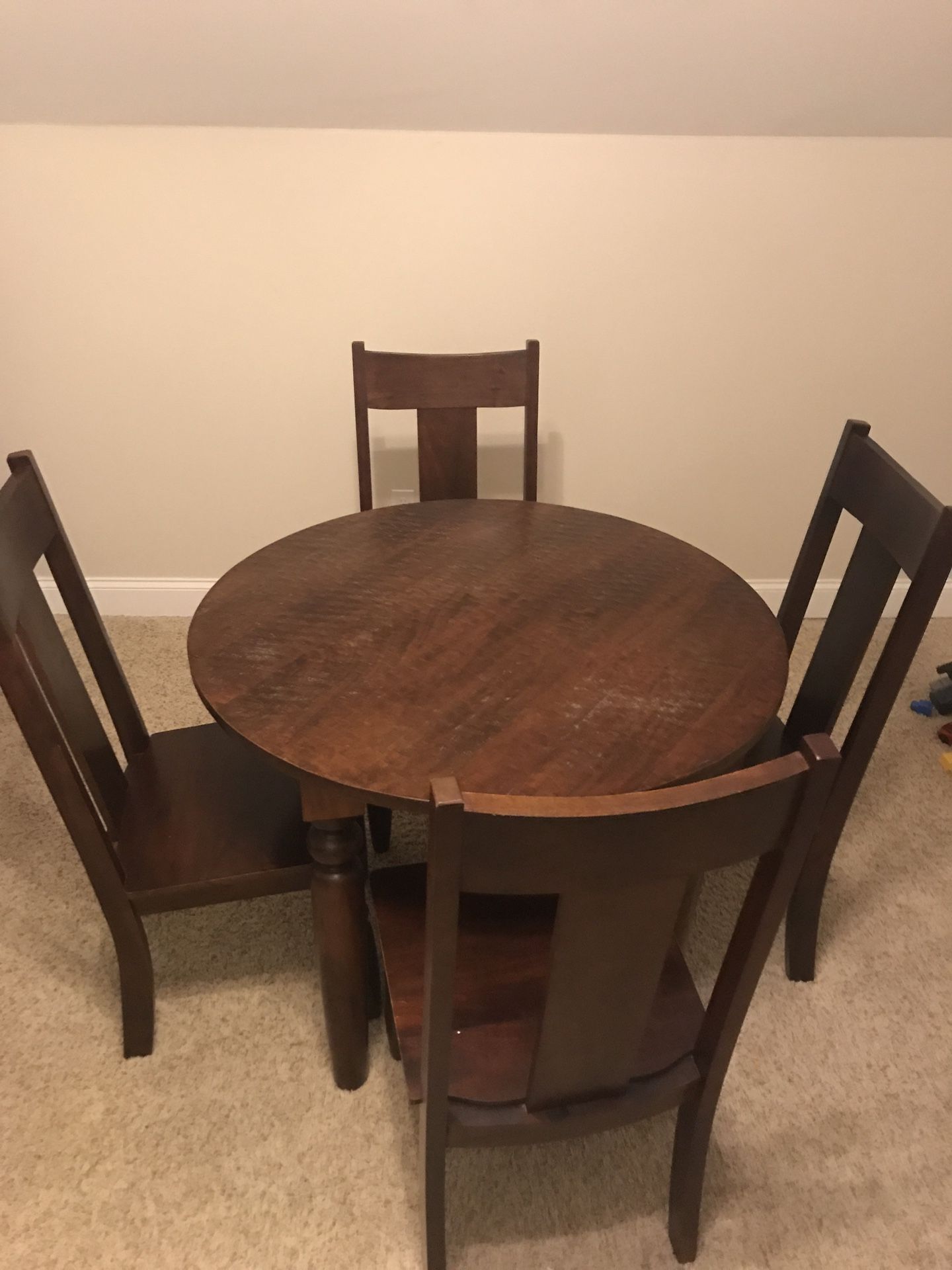 Sourav Solid Wood Round Dining Table With 4 Chairs For Sale In Inman