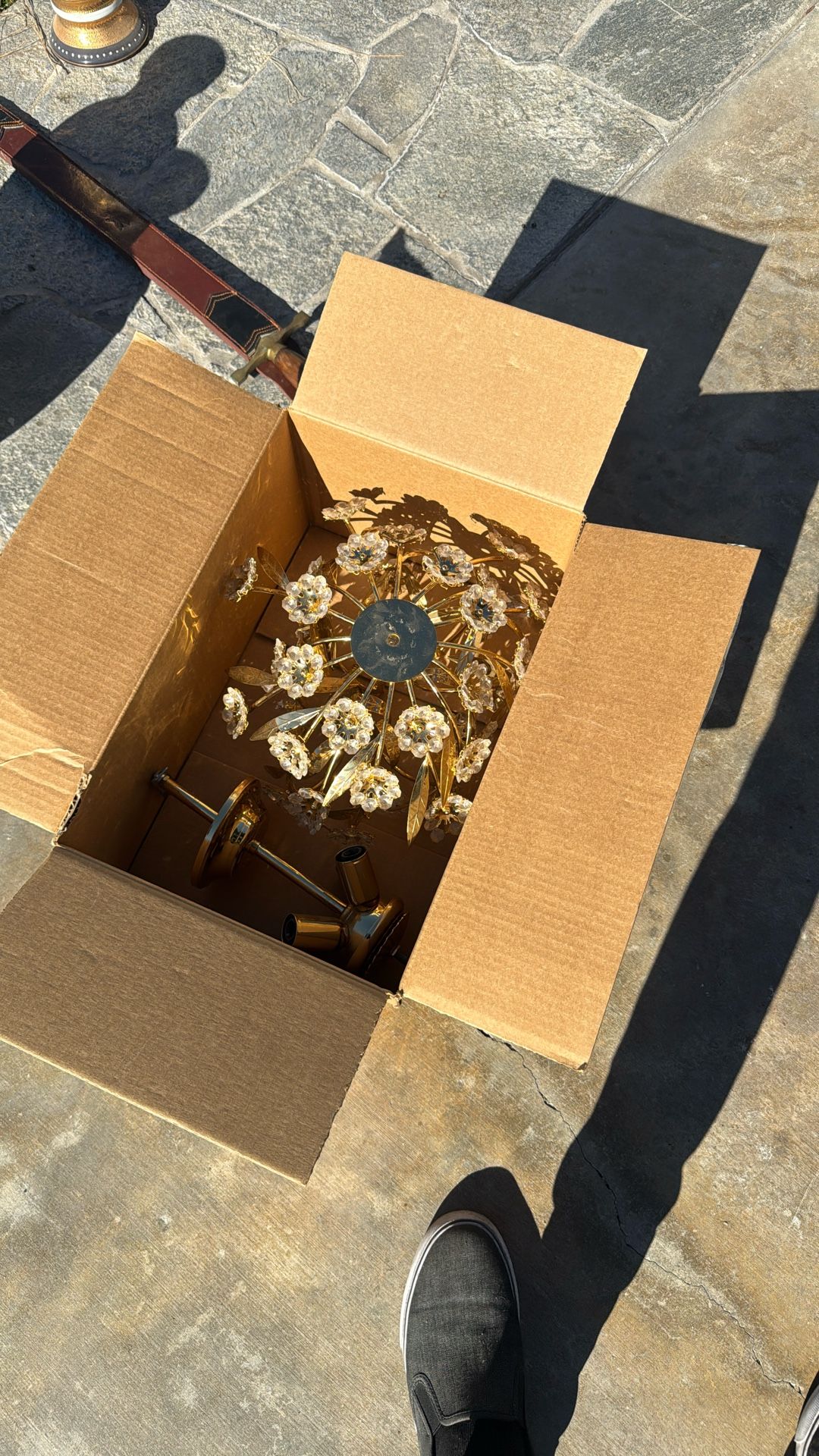 Chandelier Gold And Crystal