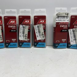 6pks. Ace Heavy Duty Staple Lot. $10 Takes All. Must Pickup