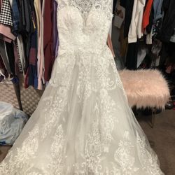  Vestido De Novia Con Velo Size M $230