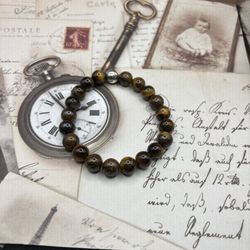 Red Tiger Eye. CHROME HEARTS HOWLITE 8MM 3 BEAD BRACELET