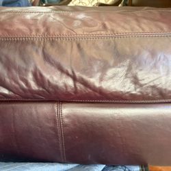 Leather Chair & Ottoman 