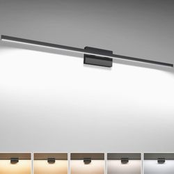 Volisun 48in Modern LED Bathroom Light Black With Acrylic New 