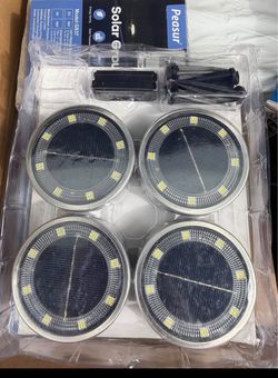 Solar Lights Outdoor Waterproof, 4 Pack LED + 10 used ones for free