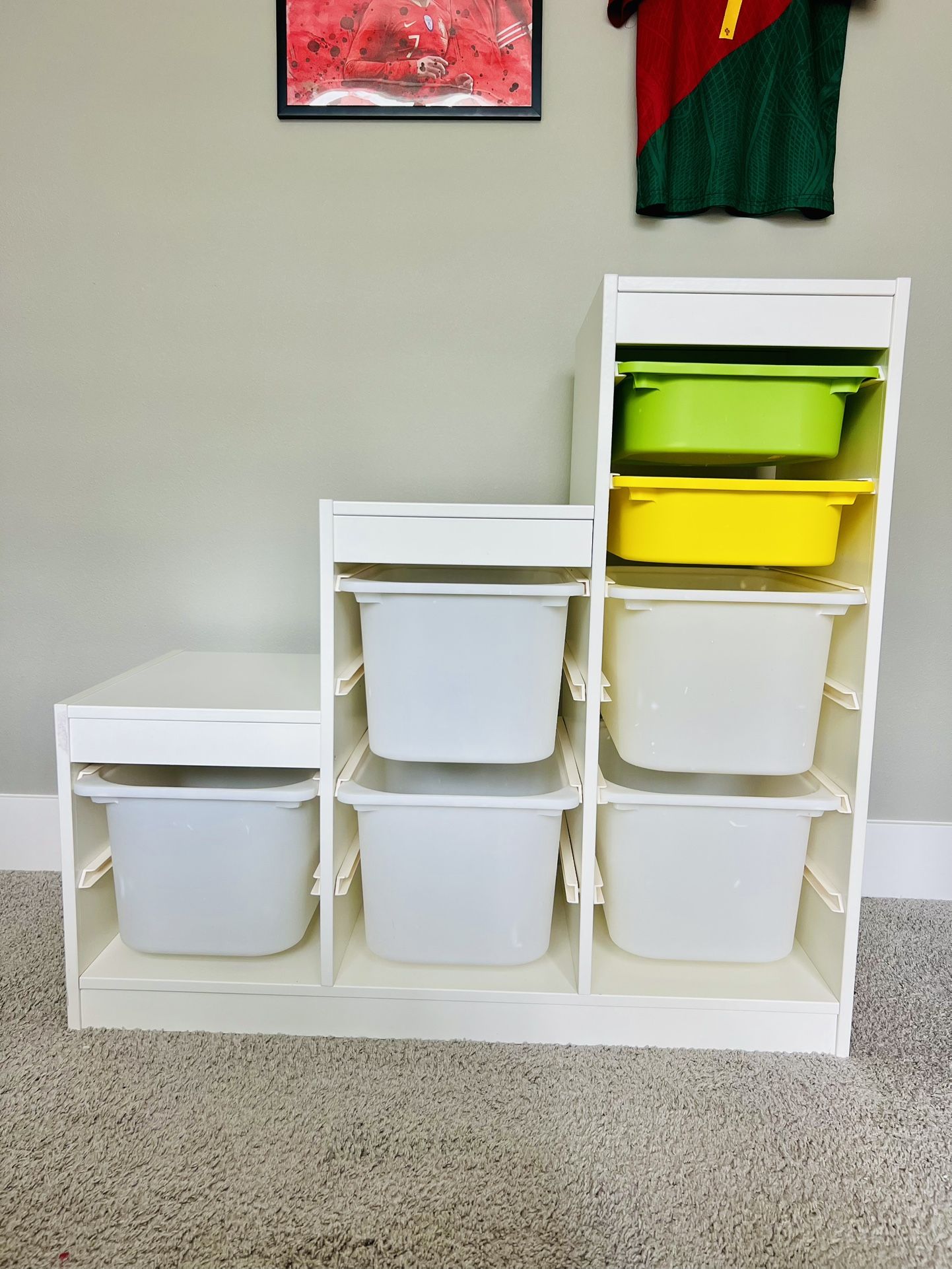 Storage combination with boxes. 39x17/ 8x37 30$
