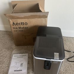 Aeitto Countertop Ice Maker Bullet Ice Machine, 8 Ice Cubes in 6 mins,26lb/Day Ice