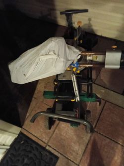 Chicago electric miter box on Hitachi stand
