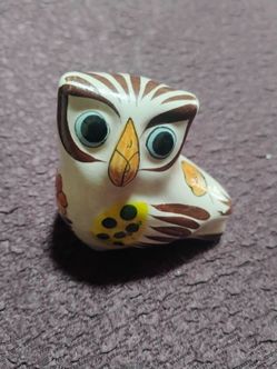 Vintage Tonala Mexico Pottery Bird Statue