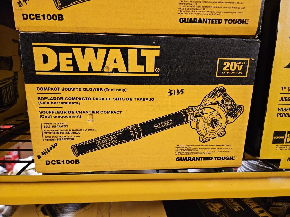 Dewalt 20v Max Compact Jobsite Blower Tool Only - Main Image
