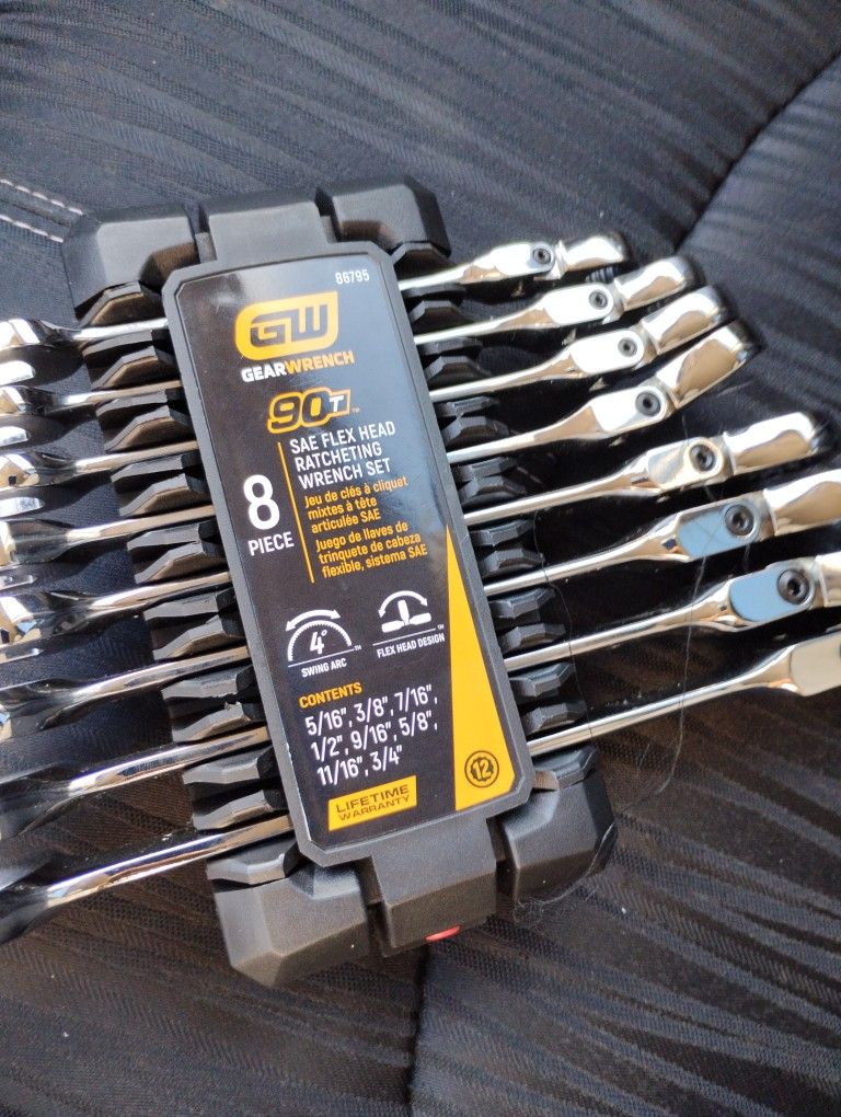 8pc Gear Wrench SAE Flex Ratchet Wrenches