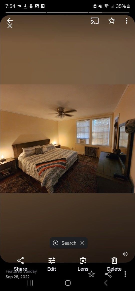 Very Nice Grey Wood Bedroom Set