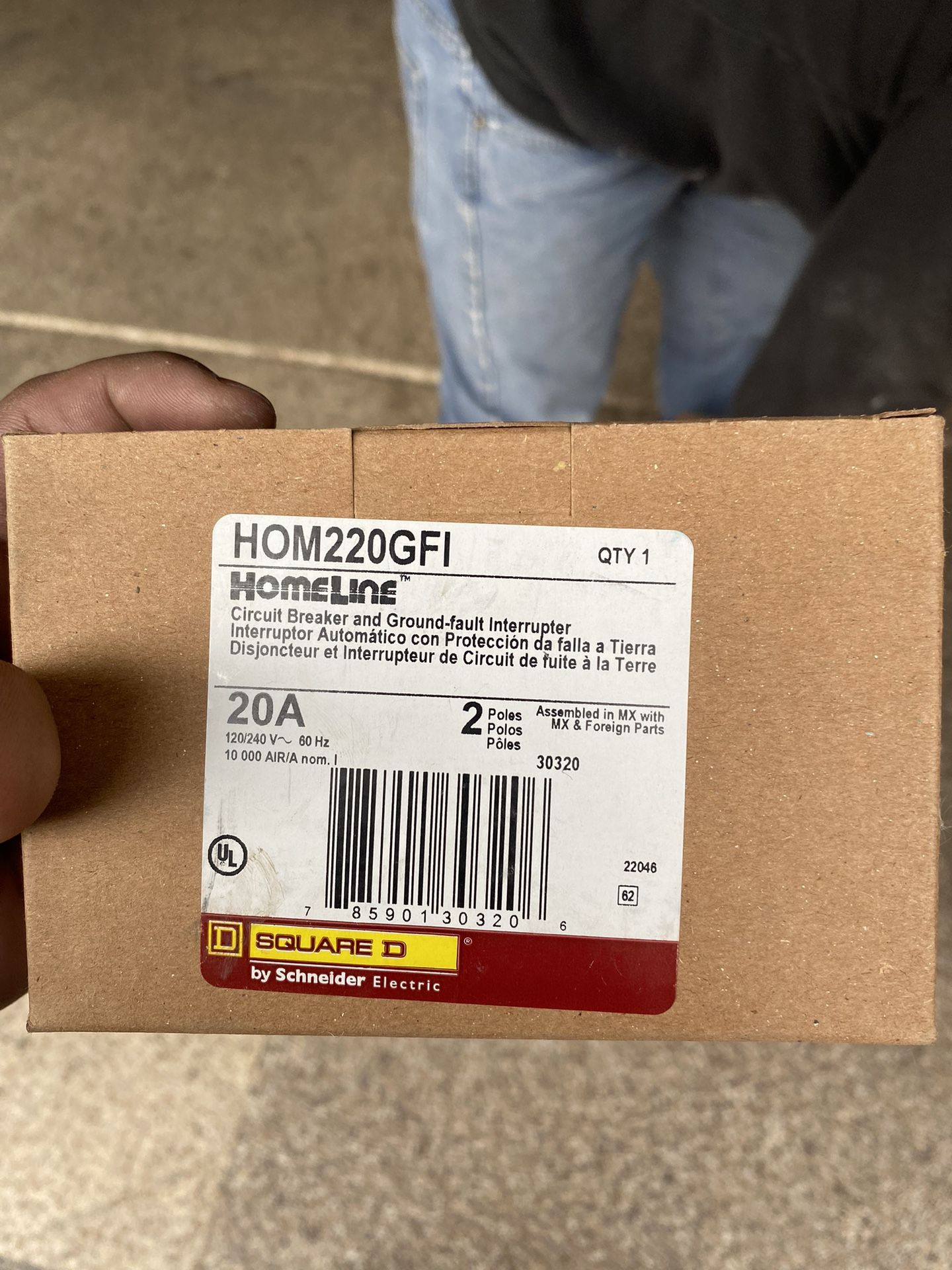 Square D Homeline 20-Amp 2-Pole GFCI Circuit Breaker