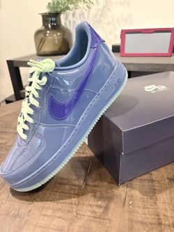 Size 11M Nike Air Force 1 Low Patent Leather Mystic Navy Grape Ice