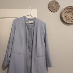 🩵 Calvin Klein Light Blue Blazer – Size 16W – Like New – $50 🩵 