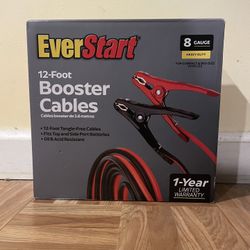 EverStart 12-Foot 8-Gauge Heavy Duty Booster Cables, 165 Amps