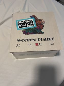 Wooden Rabbit Puzzle A3 – Puzzles Up – Brand New in Box