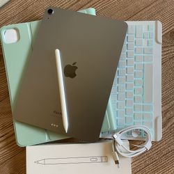 Apple iPad Air 11” M2 chip 128GB (2024 model / Gray) with keyboard and Pencil (100% battery) 