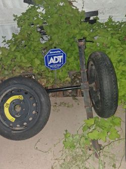 Small Trailer Axle with Two Tires