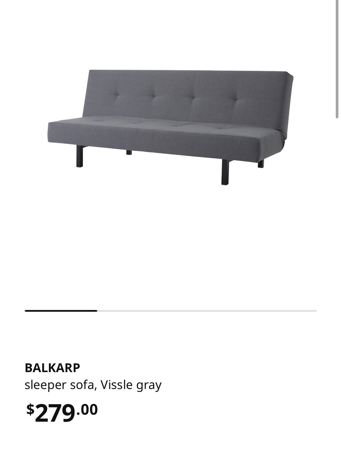 IKEA Balkarp sleeper sofa