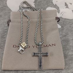 David Yurman Sterling Silver Cross Necklaces Pendants for Men 
