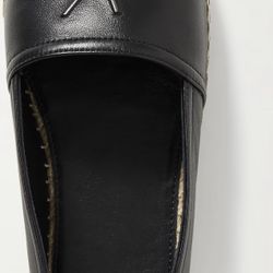 ysl logo flats SAINT LAURENT Lambskin Monogram Espadrilles wedges driving shoes 