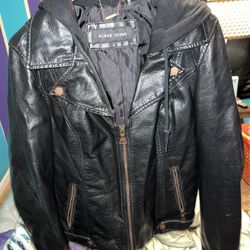 Hooded Faux Leather jacket — Woman’s