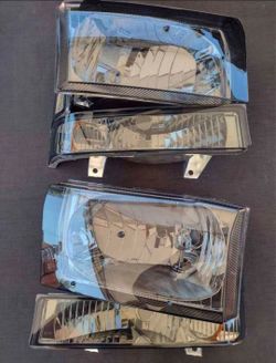 Ford F-250-F-550/Ford Excursion Headlights Faros Calaveras Micas Luces Lamps